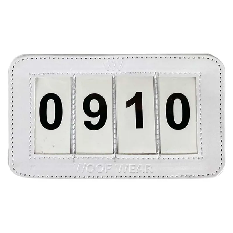 Woof Wear 4 Digit Dressage Number Holder in White